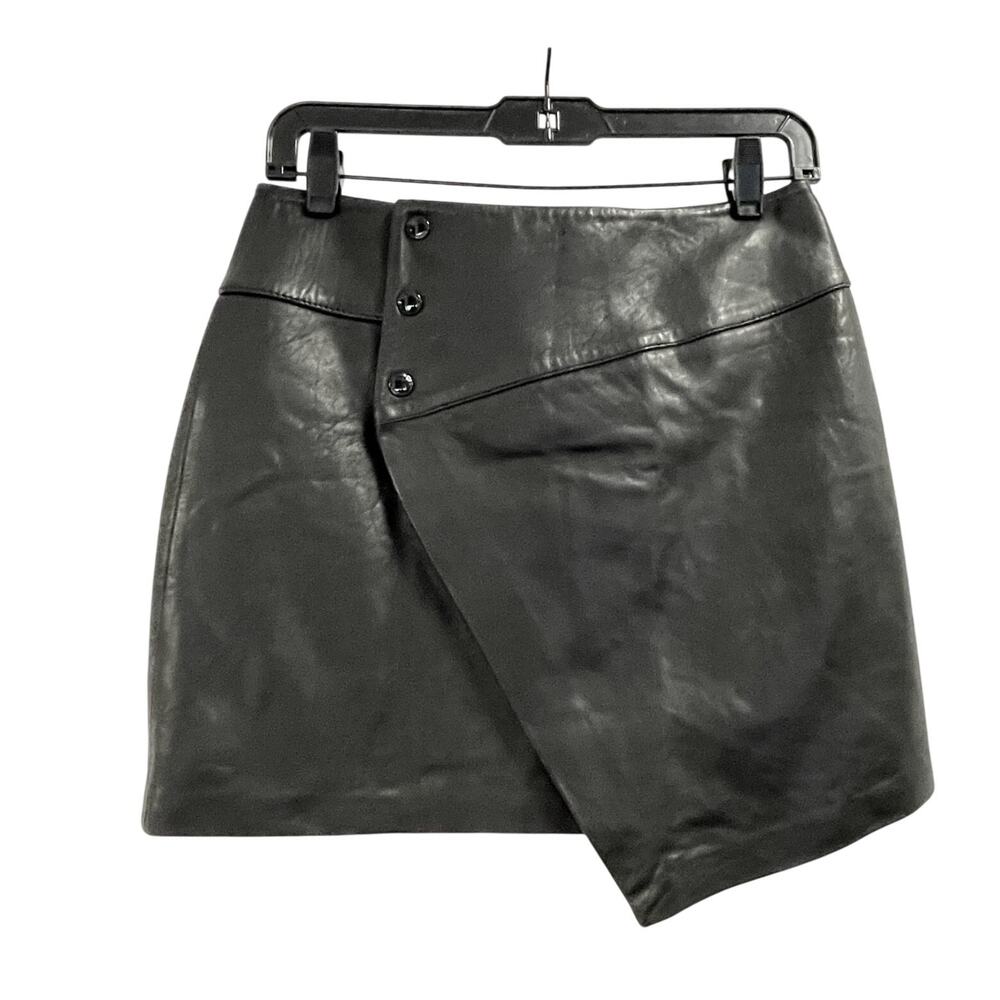 NWT Zadig & Voltaire Leather Biker Mini Skirt Size EU 36/US 4